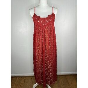 Little Mistress Red Lace Slip Dress Sz 8 Romantic Vampire Witchy Sexy